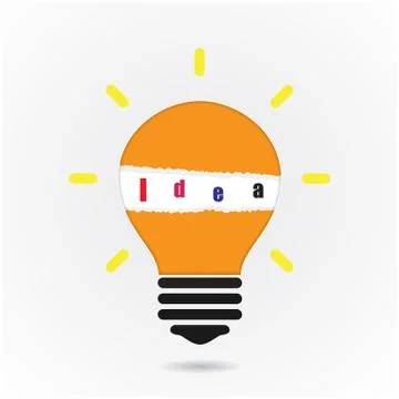 Creative light bulb idea concept background Stock Illustration