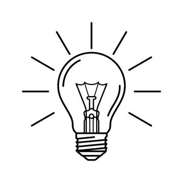 Creative Light Bulb Idea Icon Stock Illustration