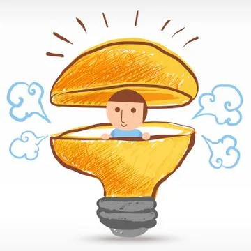 Creative light bulb Idea Illustrazione stock
