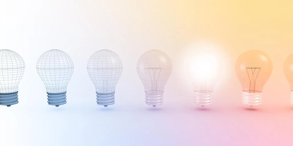 Creative Light Bulb Idea Illustrazione stock