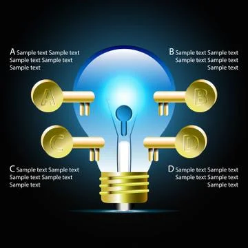 Creative light bulb idea infographic and business Infographic creative design Stock Illustration