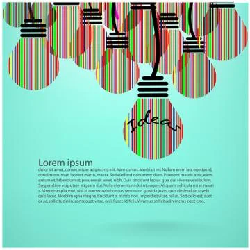 Creative light bulb Stock Illustration