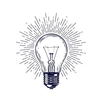 Creative Light Bulb Illustration Symbolizing Bright Ideas Stock Photos