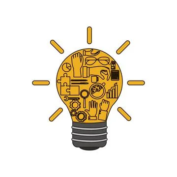 Creative Light Bulb Illustration Symbolizing Bright Ideas Stock Photos