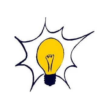Creative Light Bulb Illustration Symbolizing Bright Ideas Stock Photos