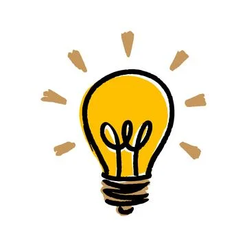 Creative Light Bulb Illustration Symbolizing Bright Ideas Stock Photos