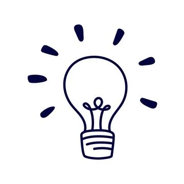 Creative Light Bulb Illustration Symbolizing Bright Ideas Stock Photos