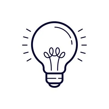 Creative Light Bulb Illustration Symbolizing Bright Ideas Stock Photos