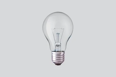 Creative light bulb on a light background. 库存照片