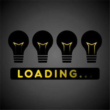 Creative light bulb load design concept vector イラスト素材