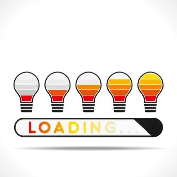 Creative light bulb load design concept vector イラスト素材