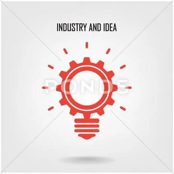 Creative light bulb sign Stock Illustration