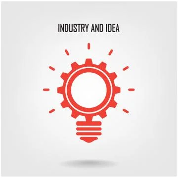 Creative light bulb sign Stock Illustration