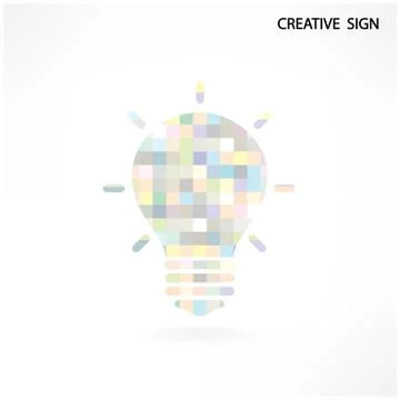 Creative light bulb sign Stock Illustration