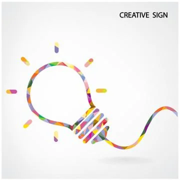 Creative light bulb sign Иллюстрация