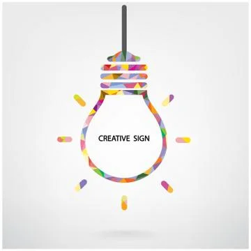 Creative light bulb symbol Stock Illustration