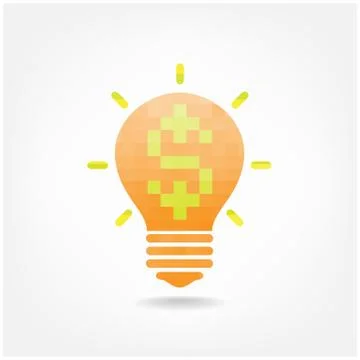 Creative light bulb symbol Stock Illustration