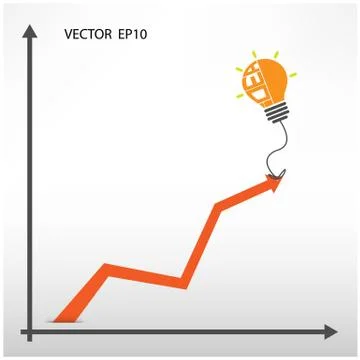 Creative light bulb,saving sign,ideas concepts Stock Illustration