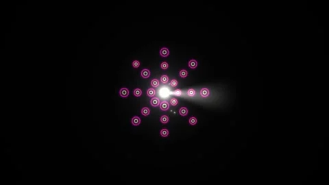 Creative light design with circular shapes in dark Stock Footage 338323286