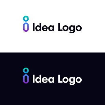 Creative light idea logo,flat design.Concept of ideas inspiration, innovation Stock Illustration