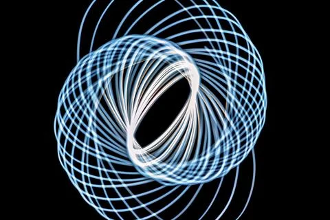 Creative light painting technique, a camera is used to paint with light and crea Stockillustratie