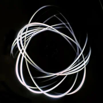 Creative light painting technique, a camera is used to paint with light and crea Stockillustratie