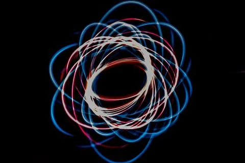 Creative light painting technique, a camera is used to paint with light and crea Stockillustratie