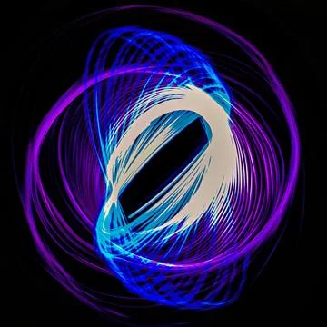 Creative light painting technique, a camera is used to paint with light and crea Stockillustratie