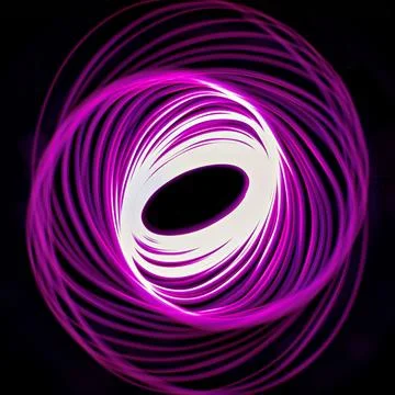 Creative light painting technique, a camera is used to paint with light and crea Stock Illustration
