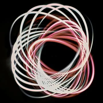 Creative light painting technique, a camera is used to paint with light and crea Illustrazione stock