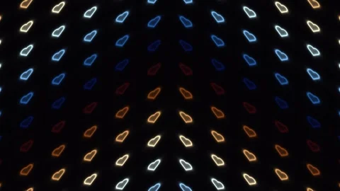 Creative light pattern with colorful shapes on dark Stock Footage 338277641
