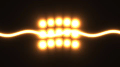 Creative light pattern with glowing points and wave motion Stock Footage 339349387