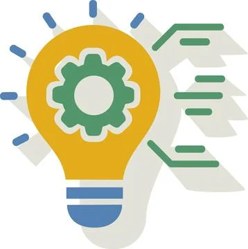 Creative lightbulb icon for innovative ideas Stock Illustration
