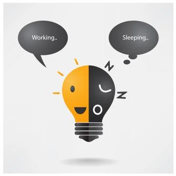 Creative lightbulb idea , idea balance concept ,business idea Stock Illustration