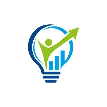 Creative Lightbulb Logo Design for Innovation Technology Branding Stock Illustration