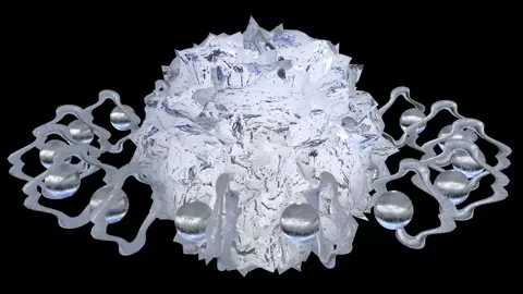 Creative lighting design showcases shimmering crystal centerpiece for elega.. Stock Footage 313819165