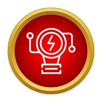 Creative lightning bolt energy circuit electric icon Stockillustratie