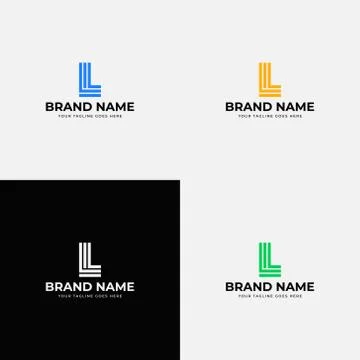 Creative line art abstract modern Initial Letter L logo design vector templat Stock Illustration