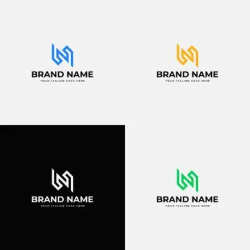 Creative Line Art Style Abstract modern N letter Logo Design vector template. Stock Illustration