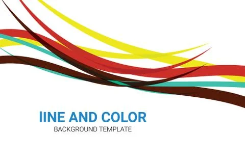Creative line colorful background. Vector design template Stock Illustration