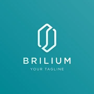Creative Line Gems Concept Logo Design Template Stock Illustration