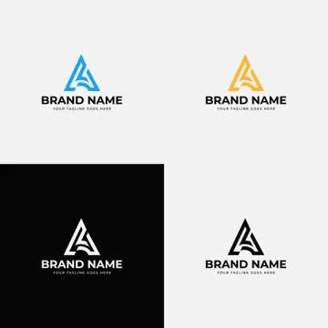 Creative Line Modern A Letter Logo Design with Modern Trendy Typography. Mini Stock Illustration