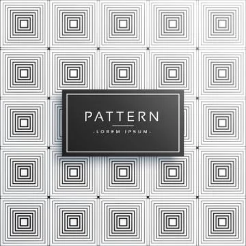 Creative line square pattern background Illustrazione stock