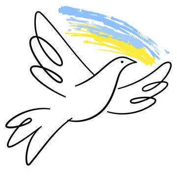 Creative linear dove illustration 스톡 일러스트