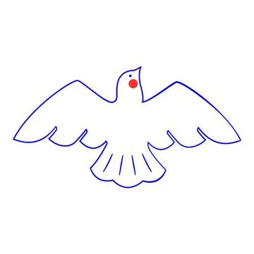 Creative linear dove illustration Stock Illustration