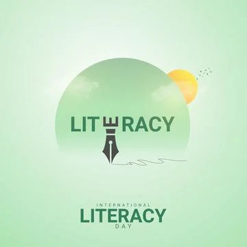Creative literacy day ads design. international literacy day , Celebrated i.. Stock Illustration