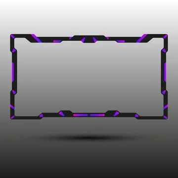 Creative live streaming overlay webcam border frame design for video broadcast Stock Illustration