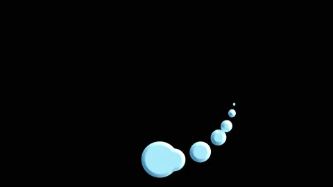 Creative loading Liquid Motion blue paint splashes moving circle. alpha channel Stock Footage 131461963