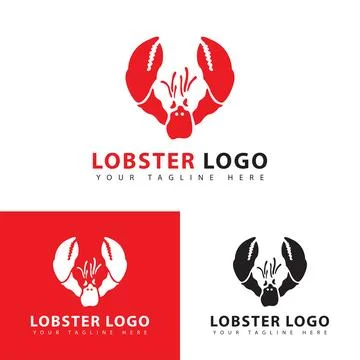 Creative lobster logo design Illustrazione stock