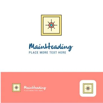 Creative Locker  Logo Design. Flat color Logo place for Tagline. Vector Illus Stock Illustration